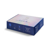 ATOM stroboscopic light retail box showcasing product features and Sage Space branding. img